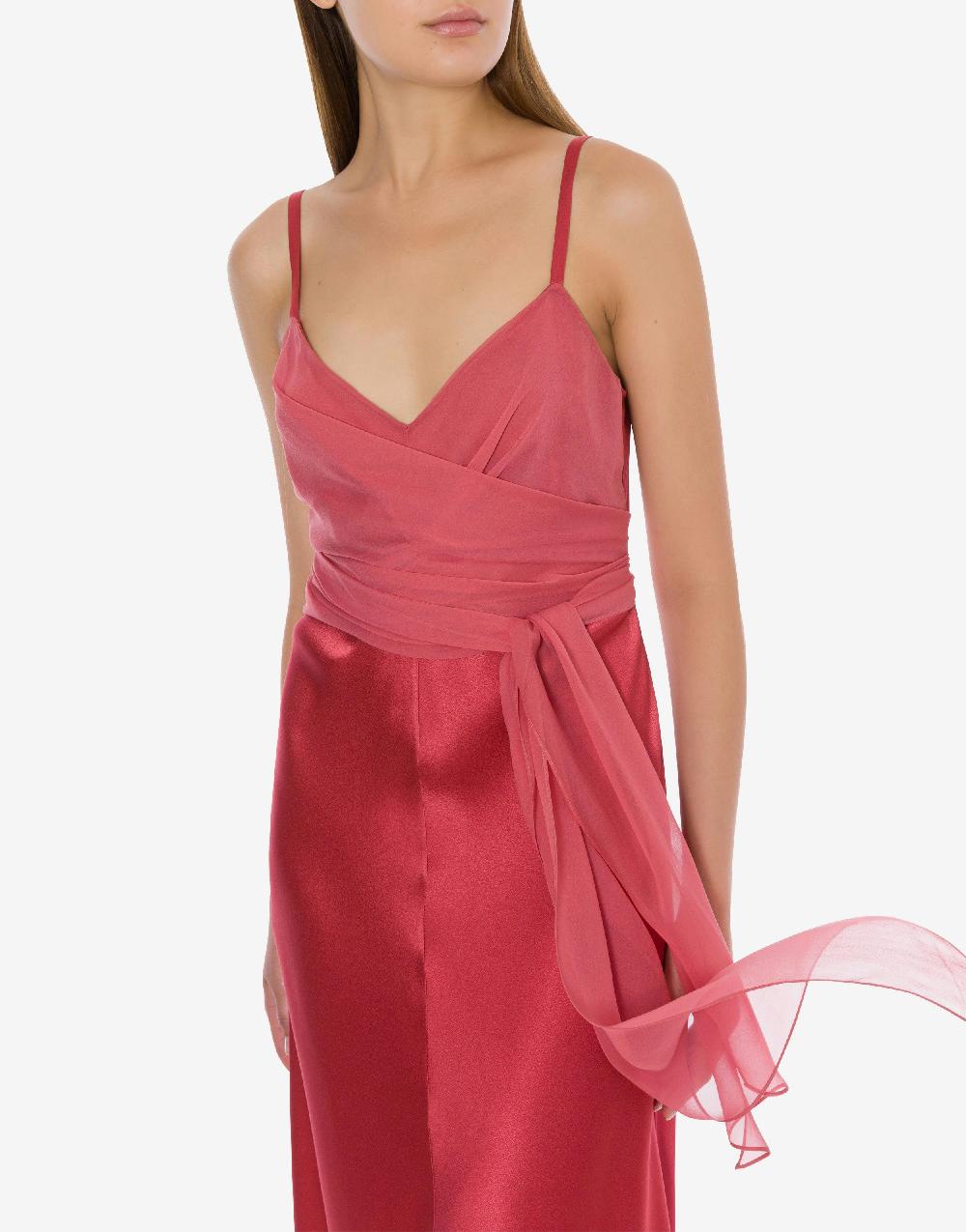 Alberta Ferretti Abito longuette in raso Nuovo