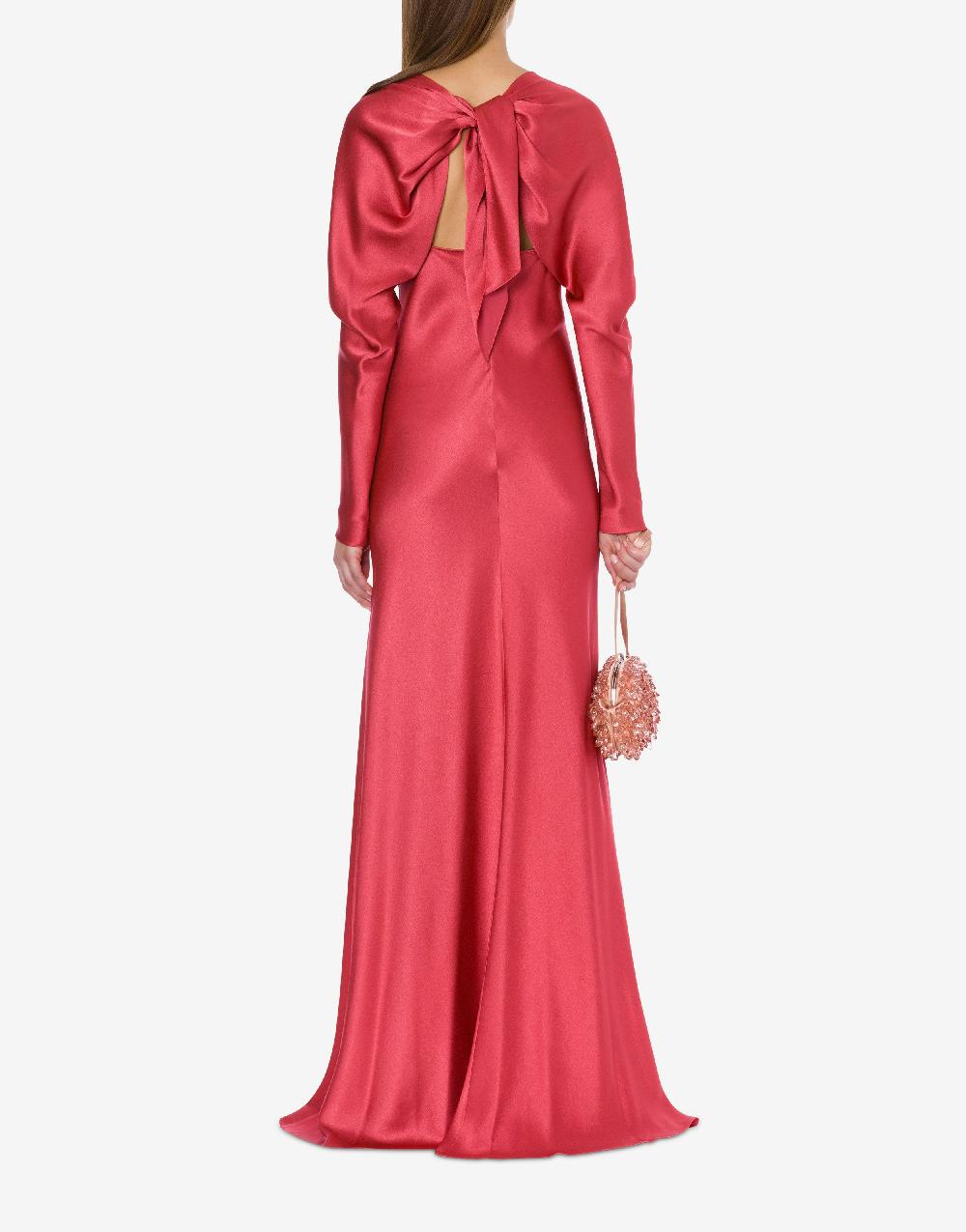Alberta Ferretti Abito lungo in raso Cocktail Qualità