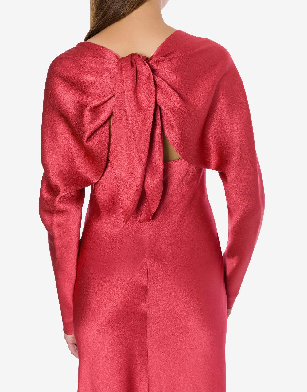 Alberta Ferretti Abito lungo in raso Cocktail Qualità