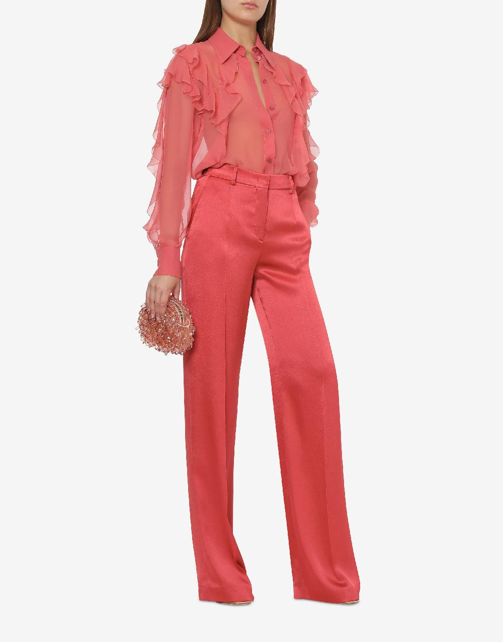 Alberta Ferretti Pantalone in raso Cocktail Pezzi Unici
