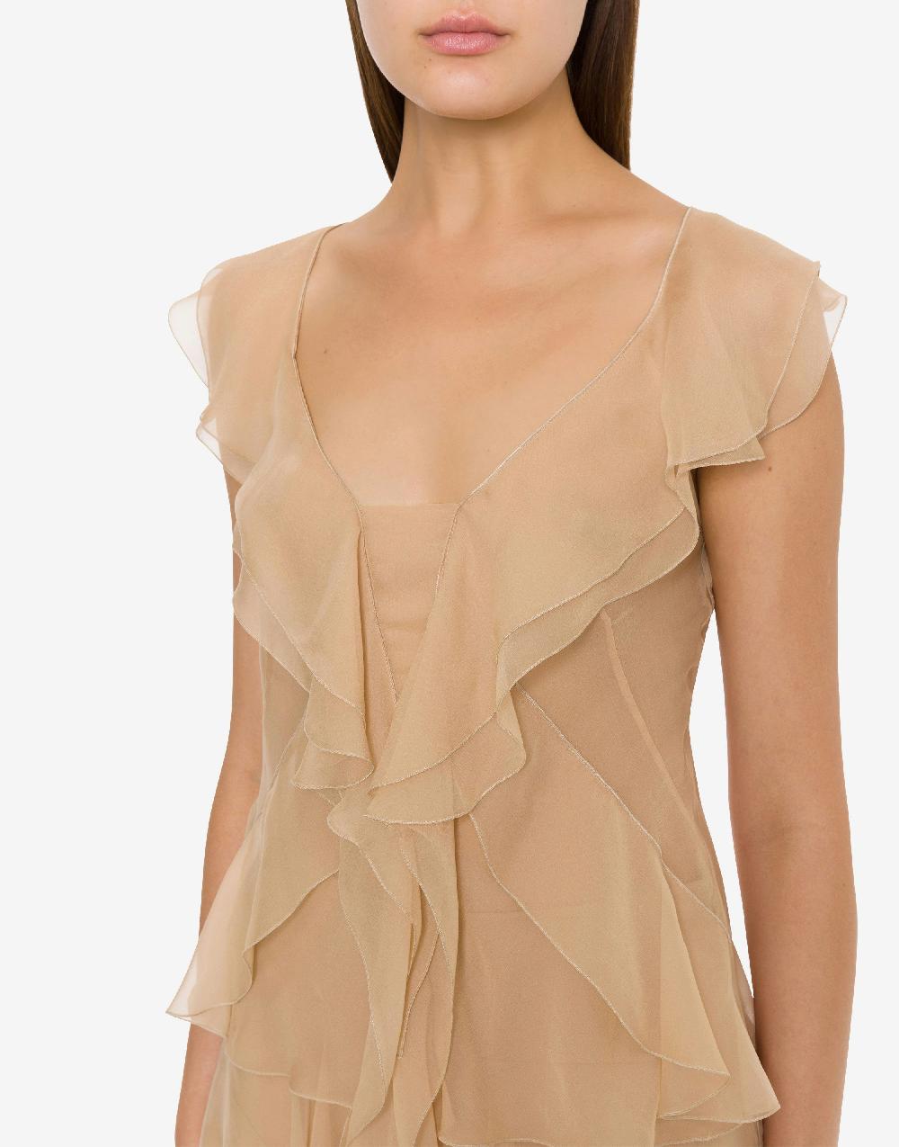 Alberta Ferretti Top in chiffon organico Affare Del Giorno
