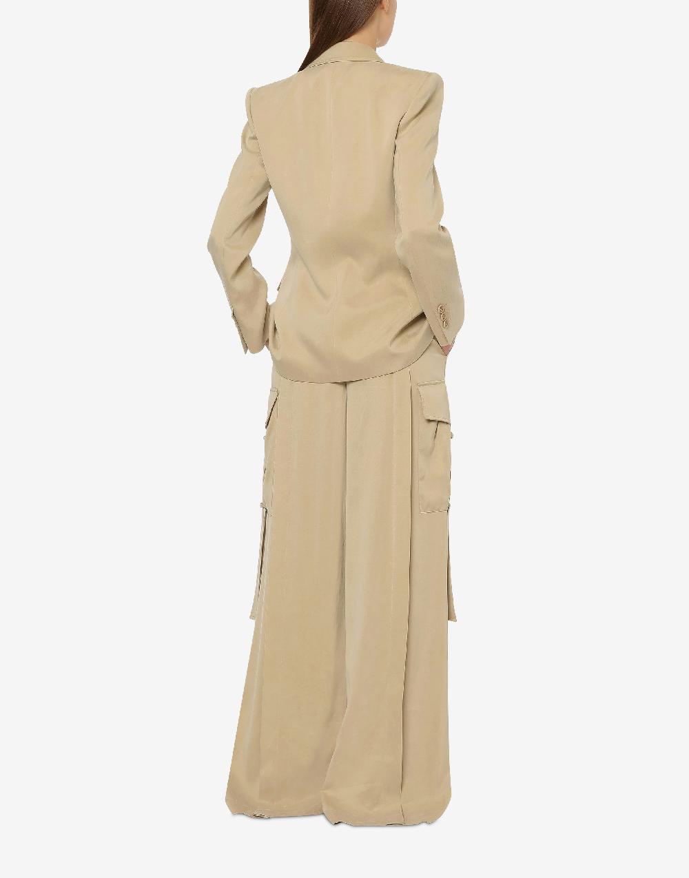 Alberta Ferretti Pantalone oversize in tela lavata Prezzo Ridotto