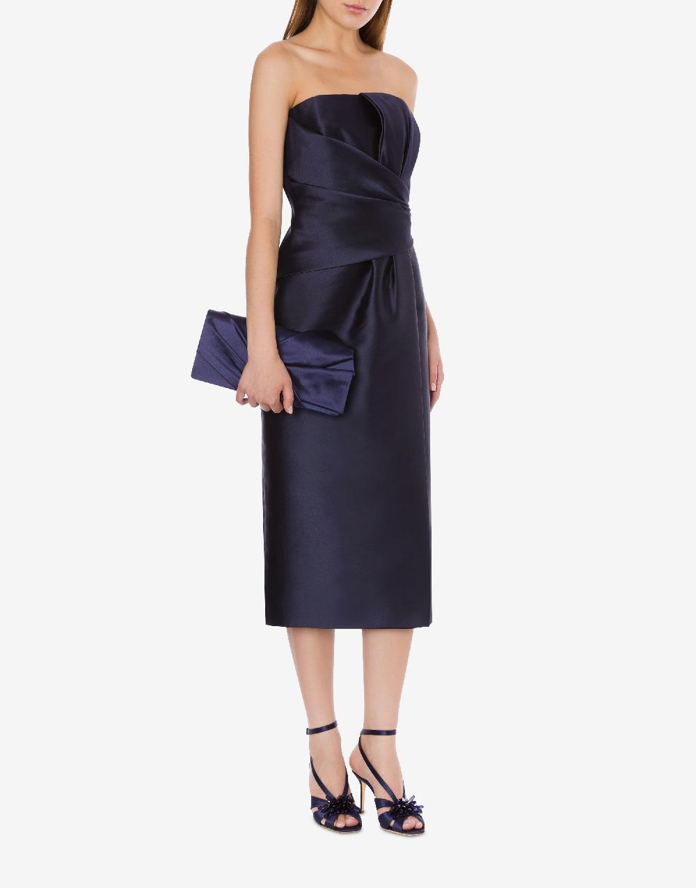 Alberta Ferretti Abito longuette in mikado Cocktail Sconto