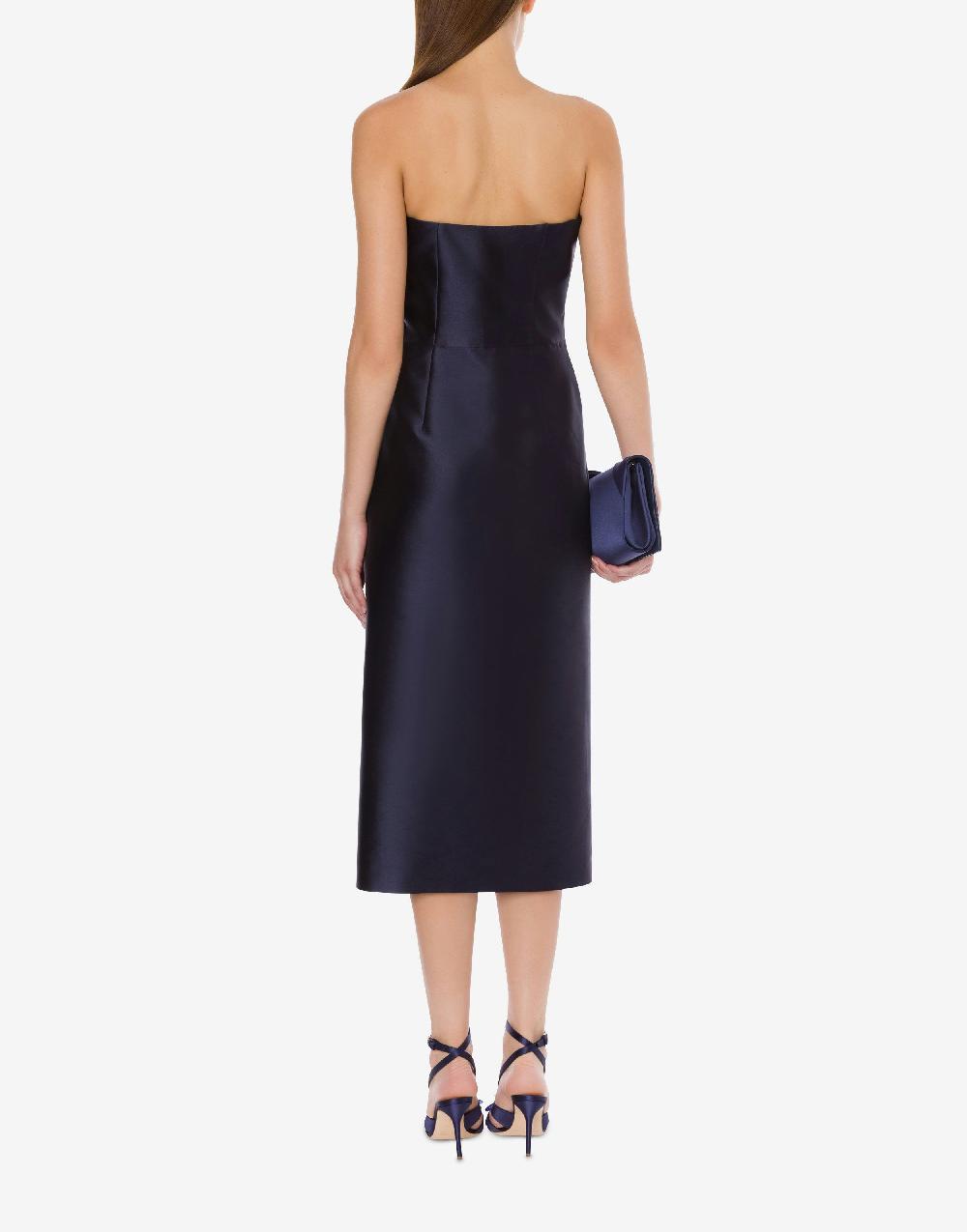 Alberta Ferretti Abito longuette in mikado Cocktail Sconto