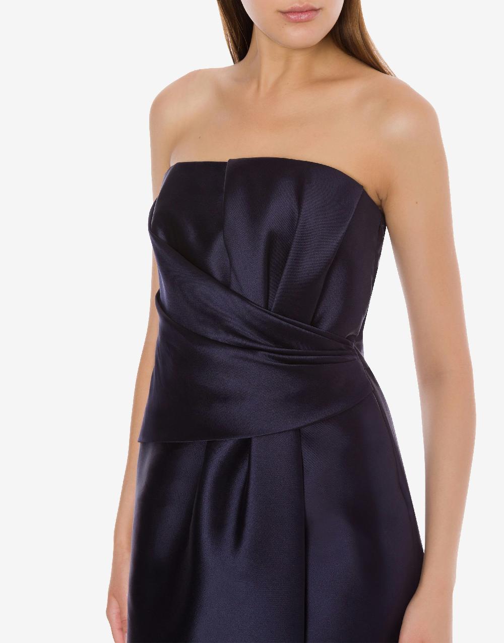 Alberta Ferretti Abito longuette in mikado Cocktail Sconto