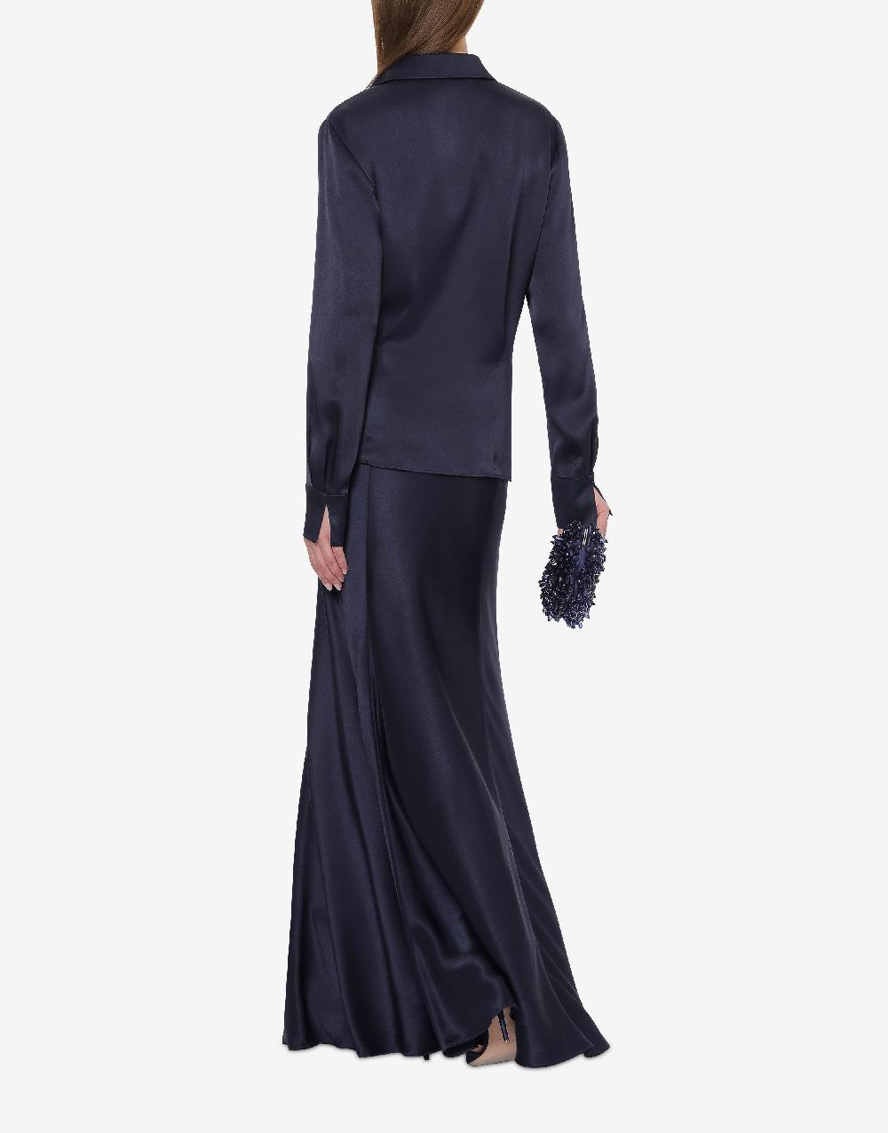 Alberta Ferretti Gonna lunga in raso Offerta