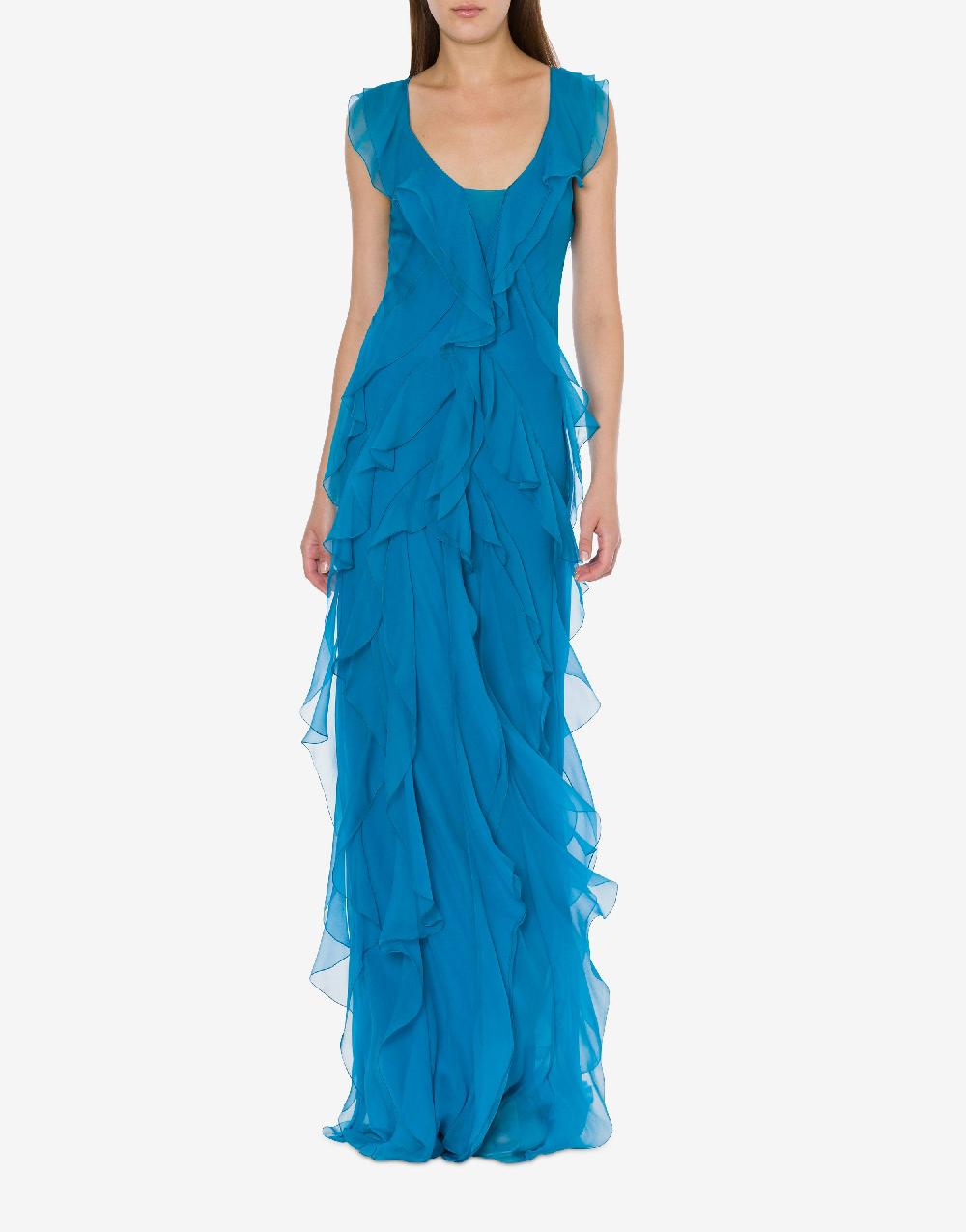 Alberta Ferretti Abito in chiffon organico Cocktail Saldi