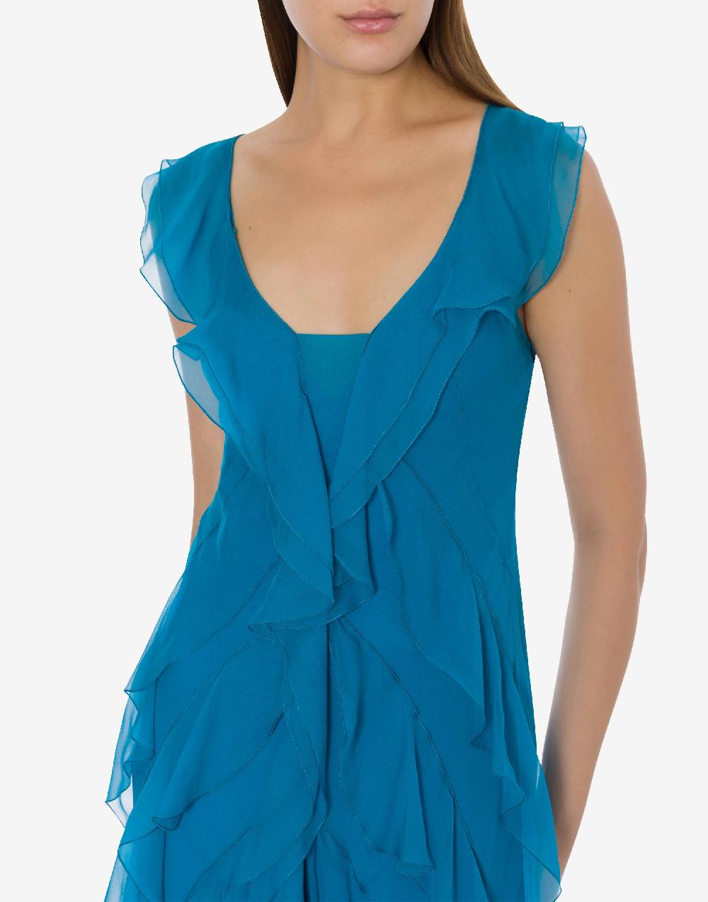 Alberta Ferretti Abito in chiffon organico Cocktail Saldi