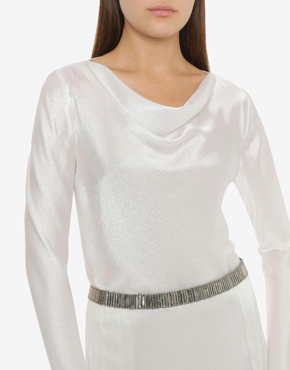 Alberta Ferretti Blusa in raso Cocktail Vendita Economica