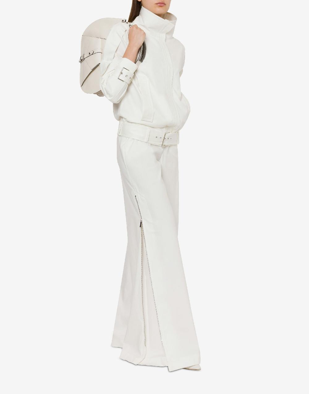 Alberta Ferretti Pantalone oversize in tela di cotone stretch In Saldo