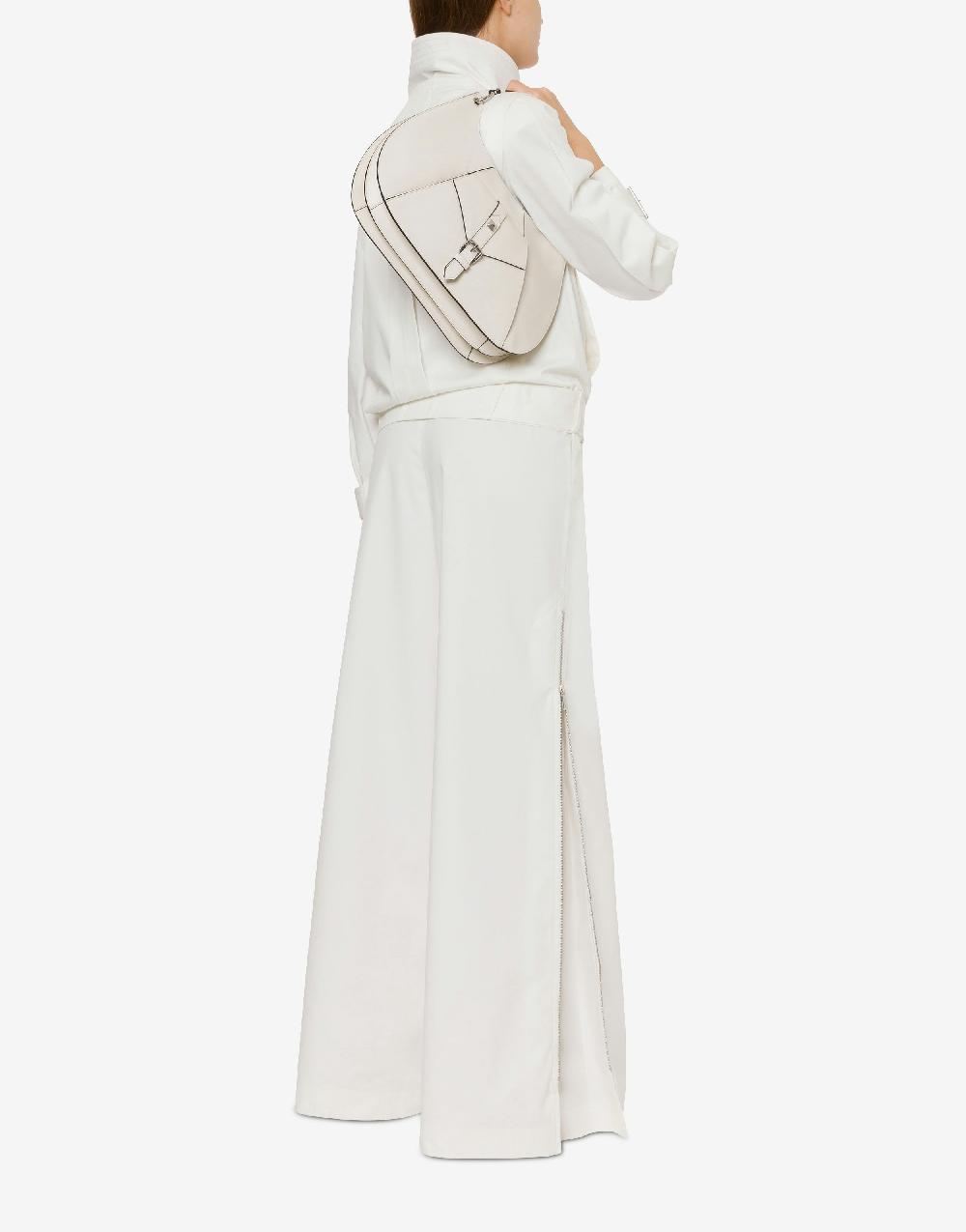 Alberta Ferretti Pantalone oversize in tela di cotone stretch In Saldo