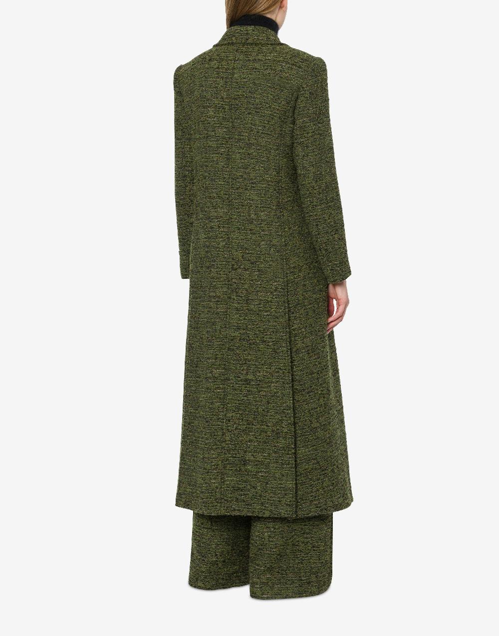 Alberta Ferretti Cappotto doppiopetto in tweed bottonato Soddisfazione Garantita