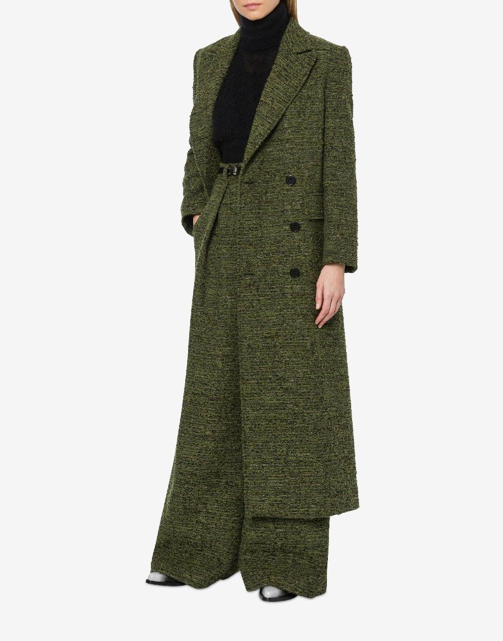Alberta Ferretti Cappotto doppiopetto in tweed bottonato Soddisfazione Garantita