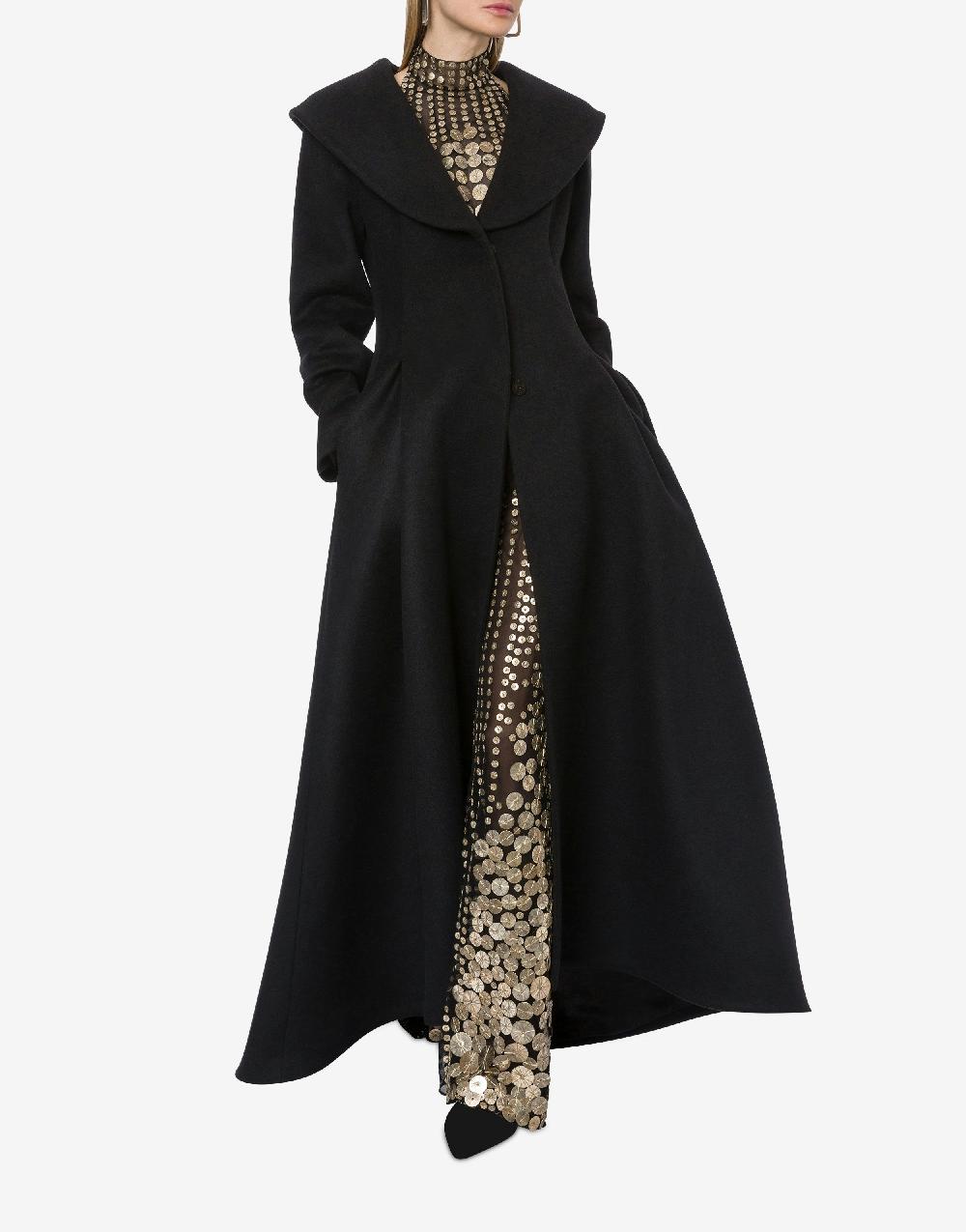 Alberta Ferretti Cappotto in panno di lana e cashmere Qualità Garantita