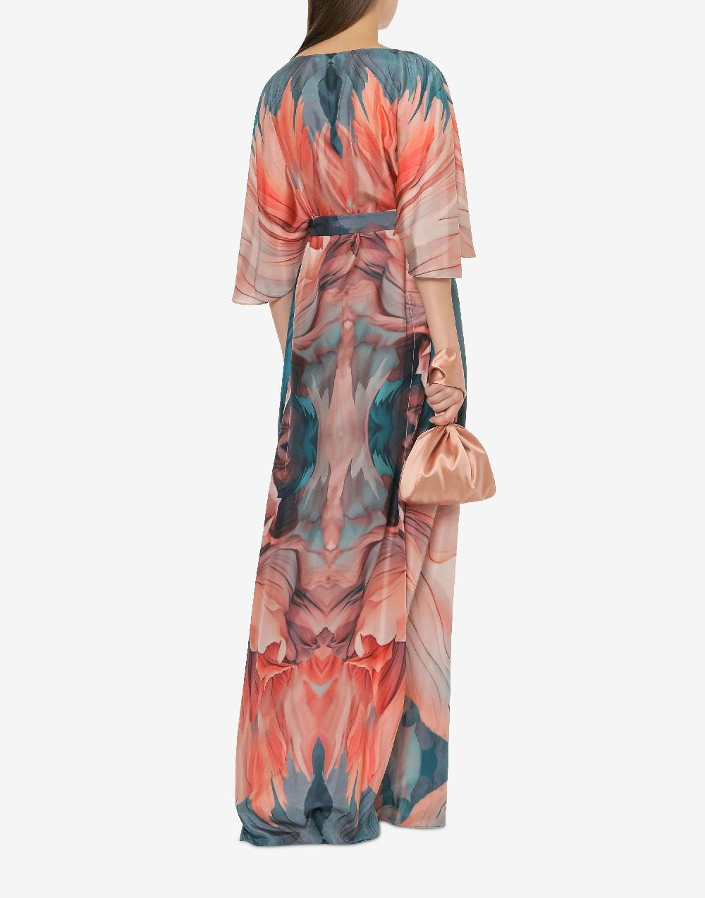 Alberta Ferretti Abito in habotai con stampa petali Negozi Online