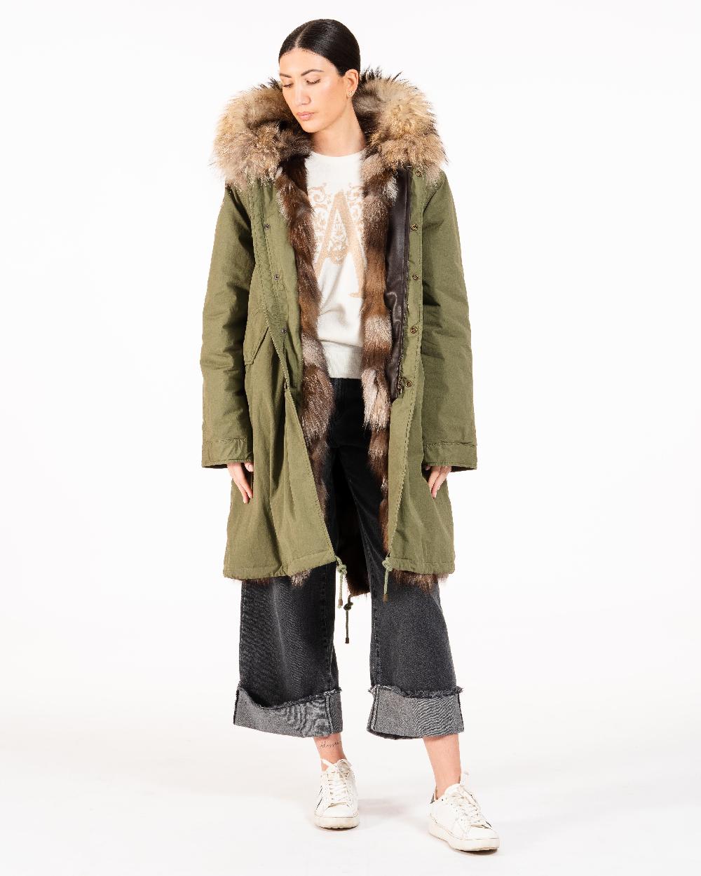 Alessandra chamonix CAMILLE MILITARY BEIGE / PARKA Spedizione Gratuita