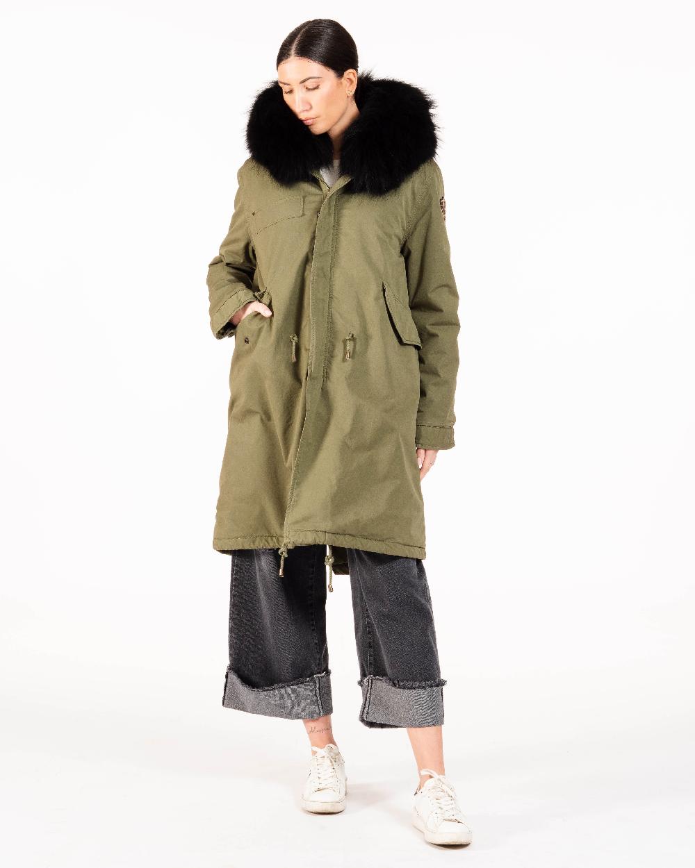 Alessandra chamonix AMANDINE MILITARY BLACK / PARKA Qualità Garantita