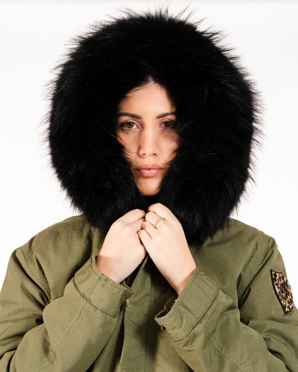 Alessandra chamonix AMANDINE MILITARY BLACK / PARKA Qualità Garantita