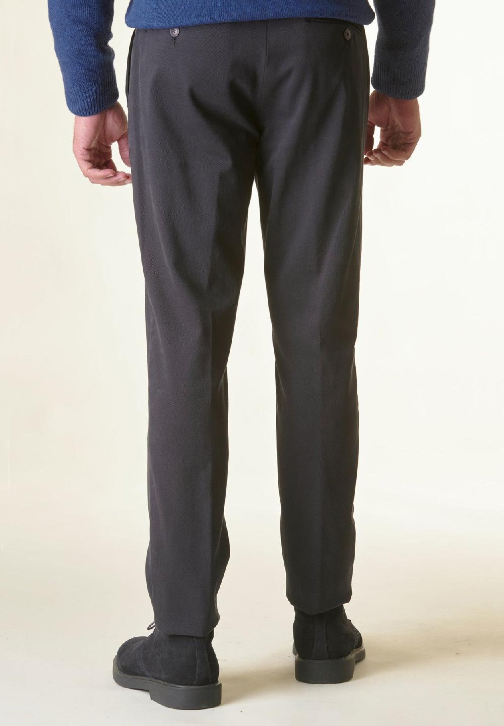 ﻿Angelico Pantalone blu navy armatura cotone slim Online