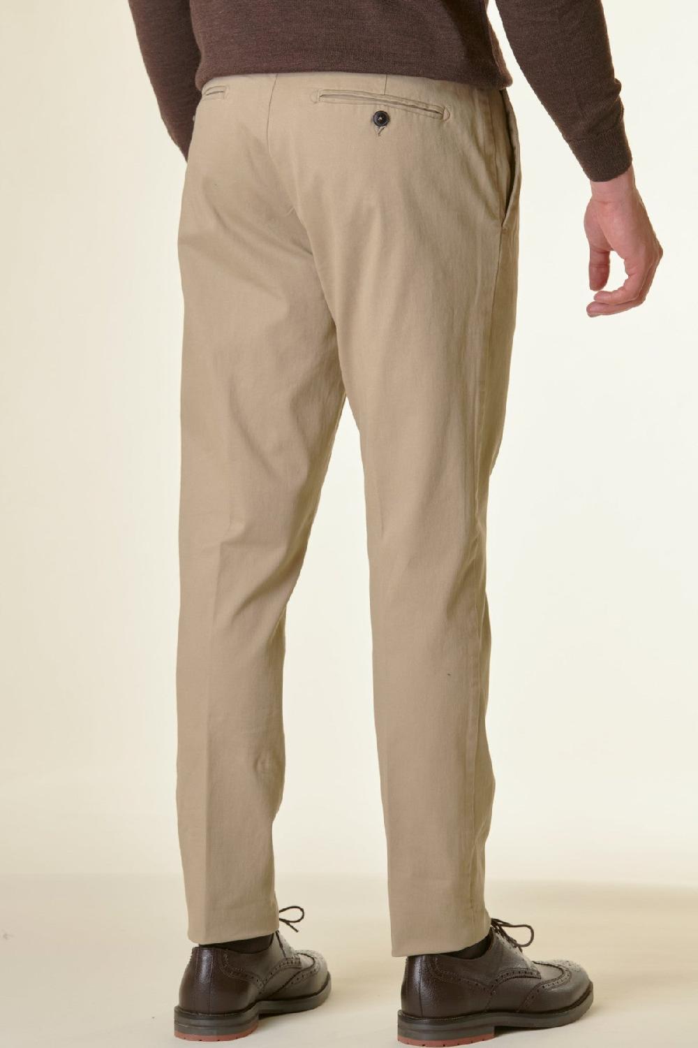 Angelico Pantalone sabbia twill stretch slim Vendita Calda