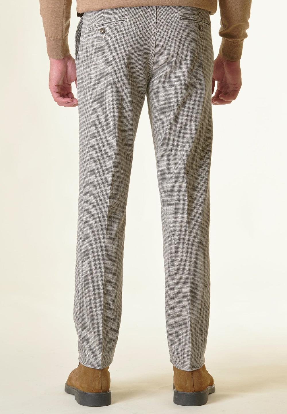Angelico Pantalone gesso-nero piedpul regular Vendita Economica