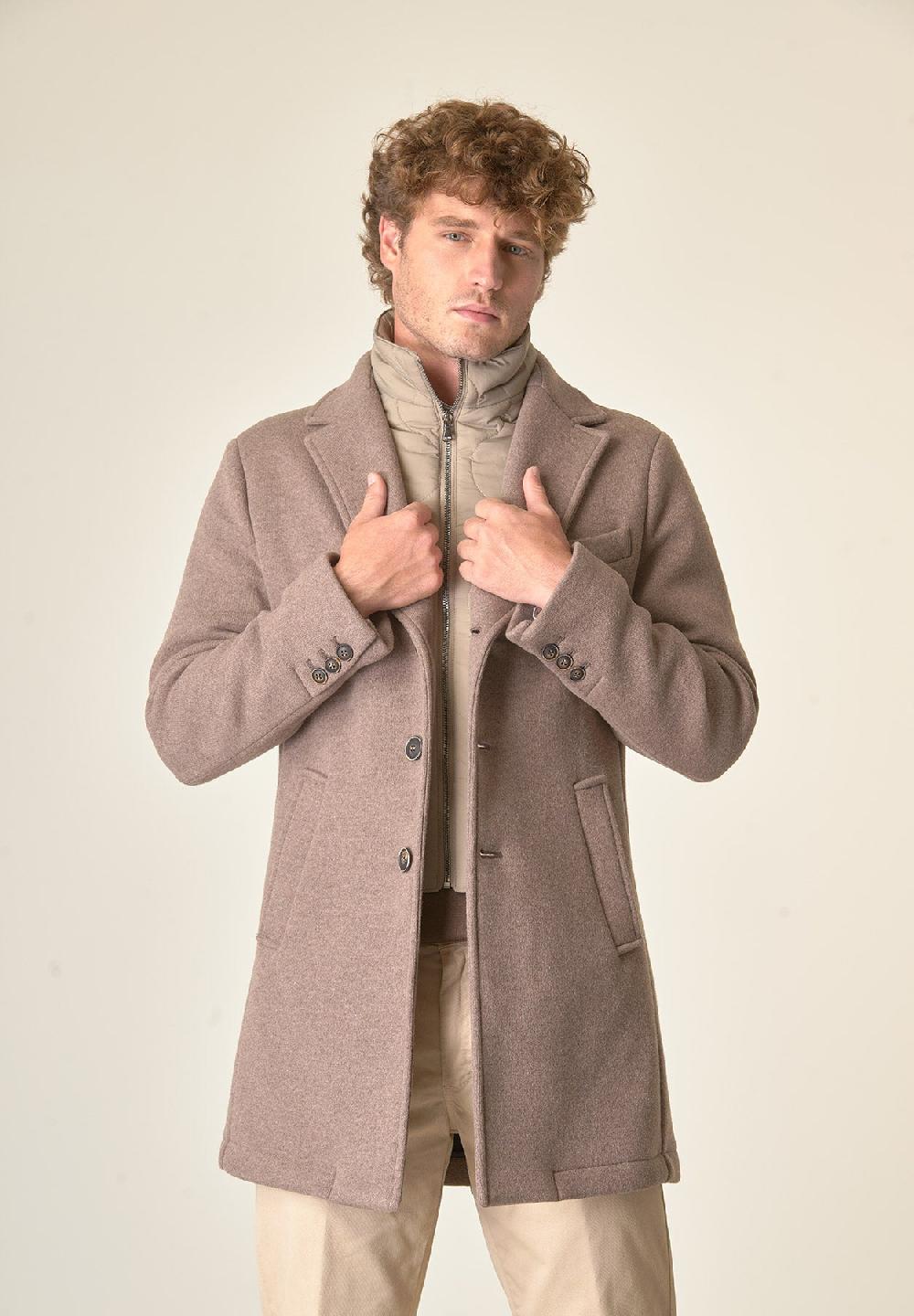 Angelico Cappotto nocciola sfoderato pettorina staccabile Negozio