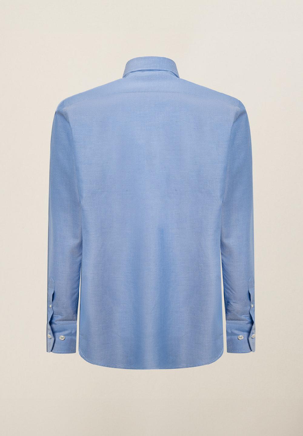 Angelico Camicia azzurro microdisegno cotone regular fit Prezzo Ridotto