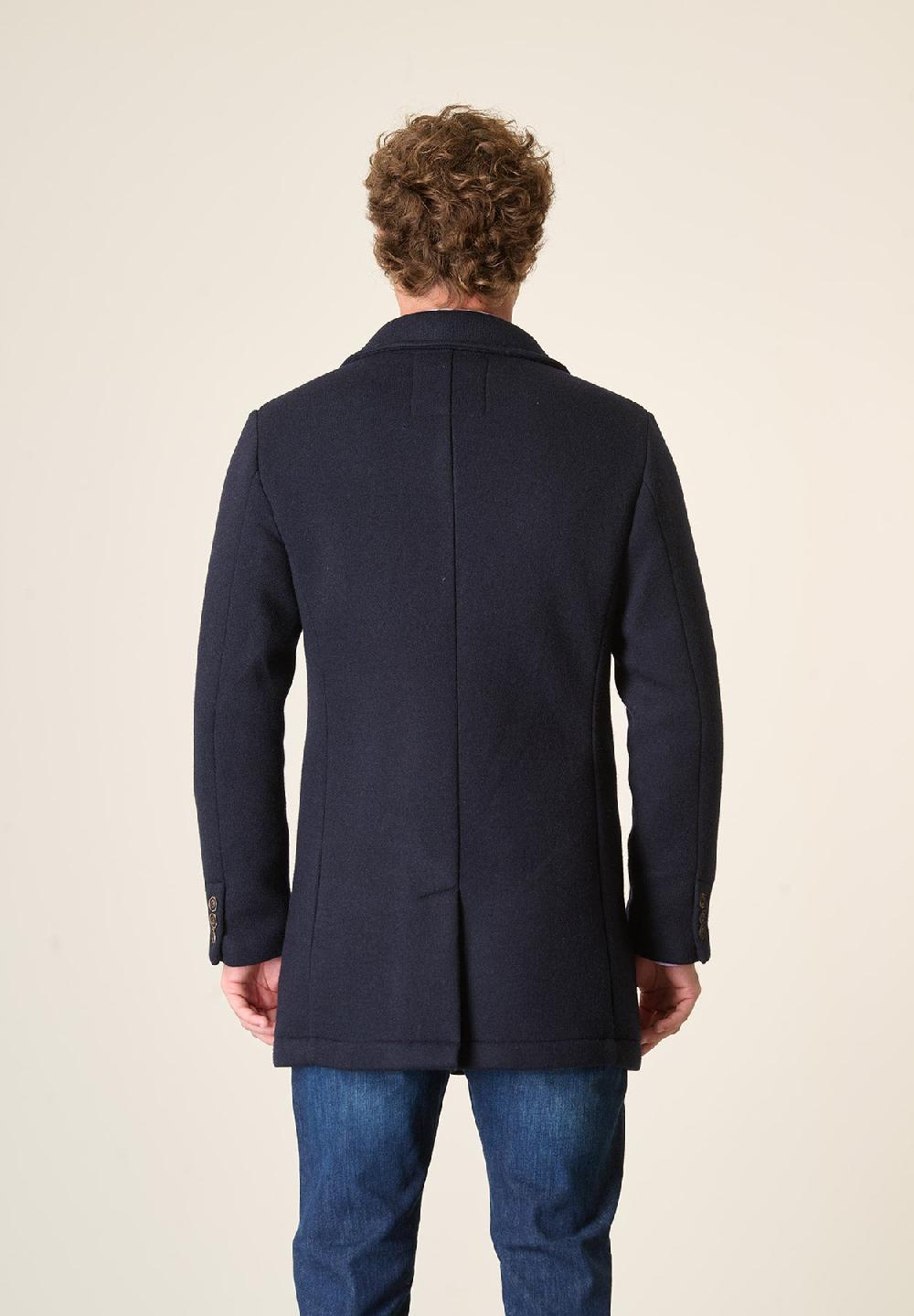 Angelico Cappotto blu sfoderato pettorina staccabile Sottocosto