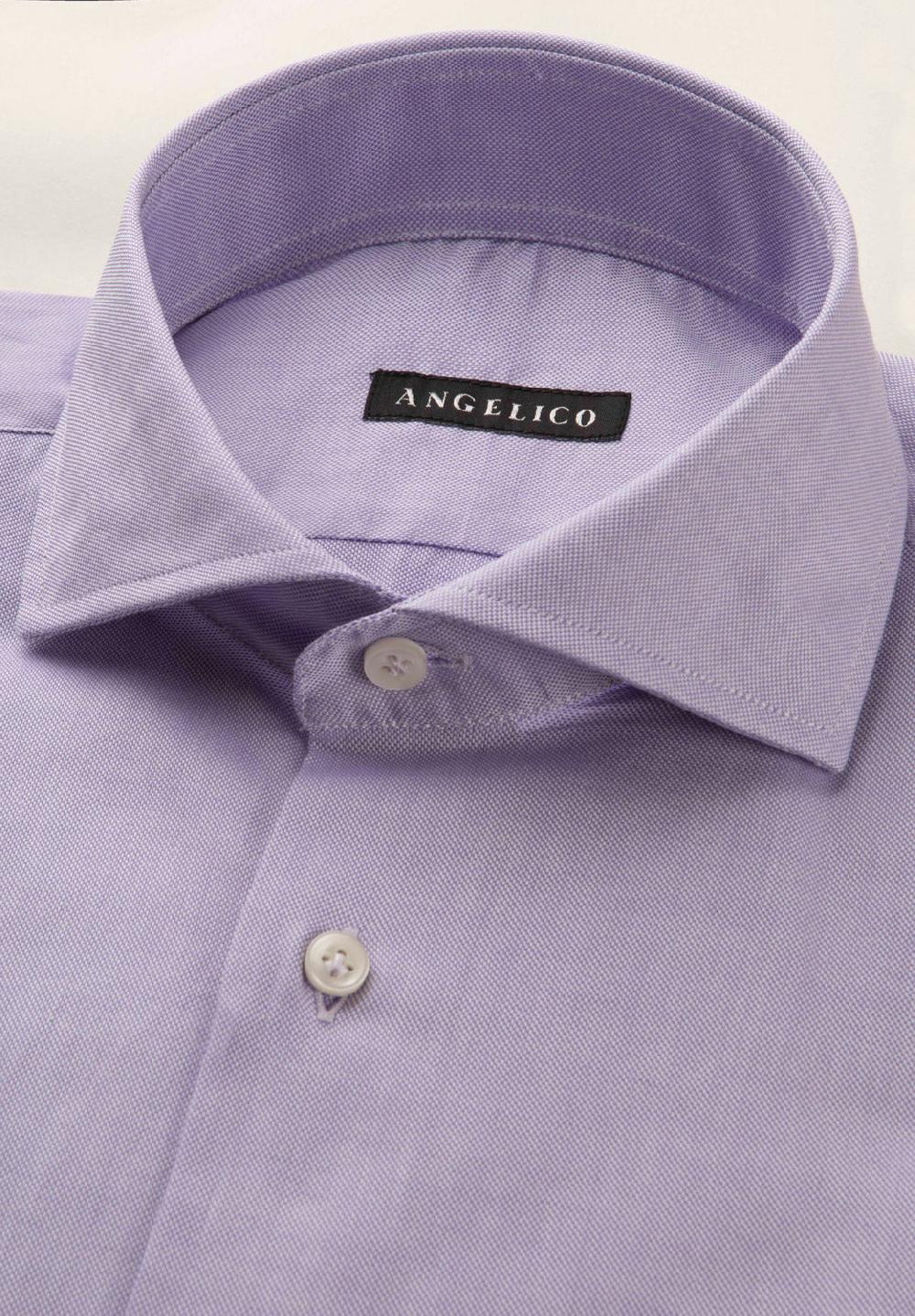 Angelico Camicia glicine oxford cotone slim fit Convenienza