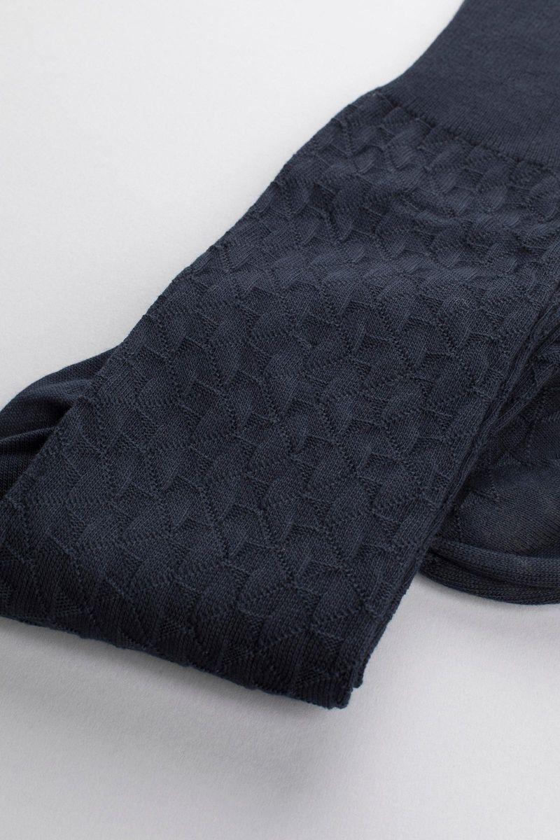Angelico Calze blu jacquard losanghe Online