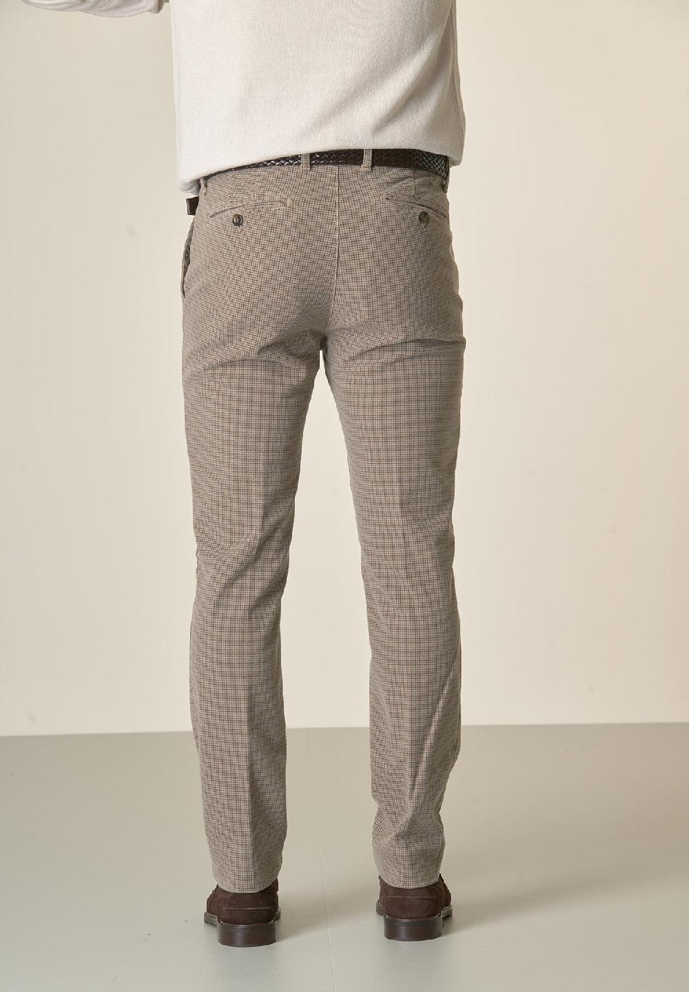 Angelico Pantalone fango fustagno Pied de Poule slim fit In Saldo