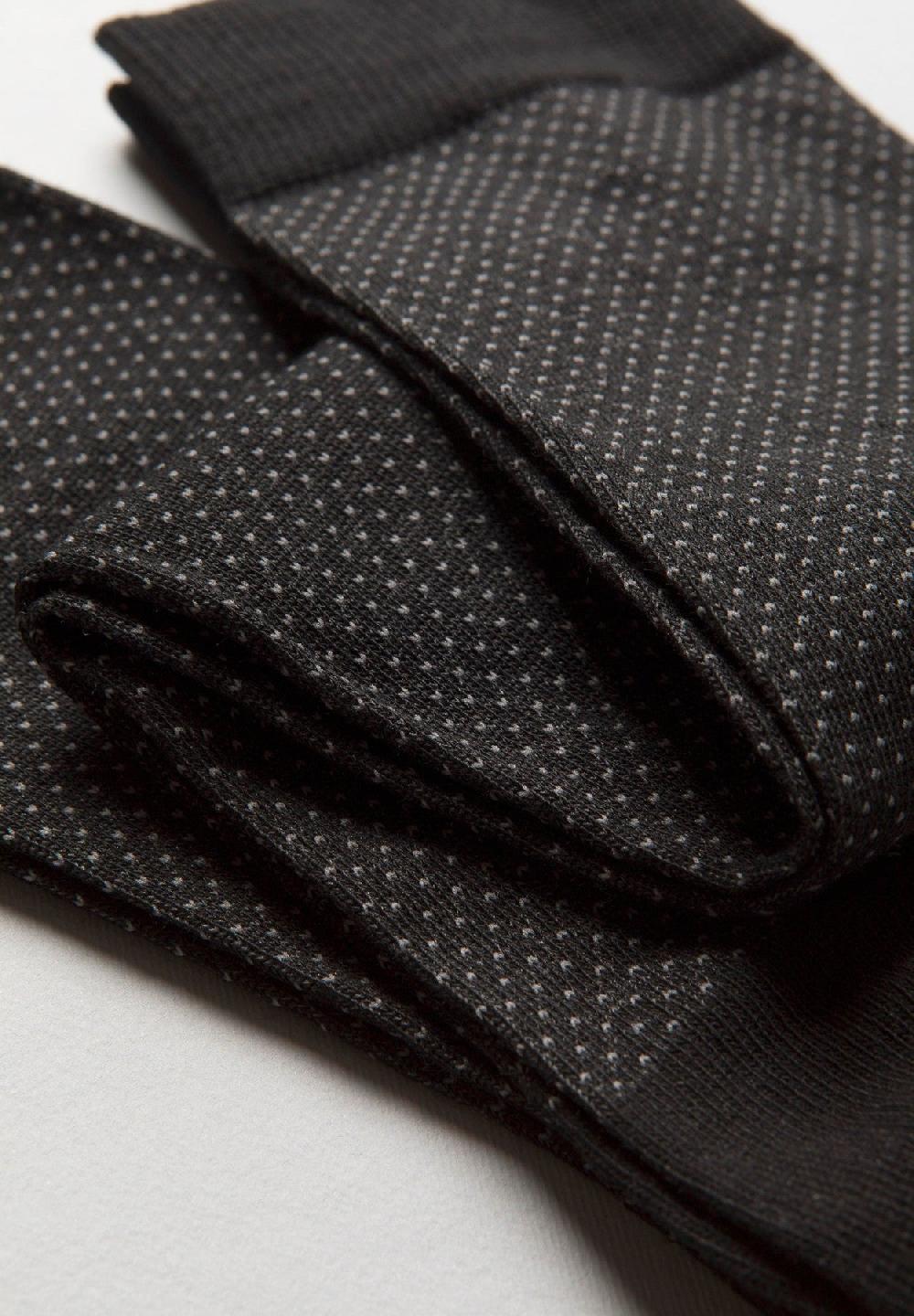 Angelico Calza nera jacquard pois grigi Moda