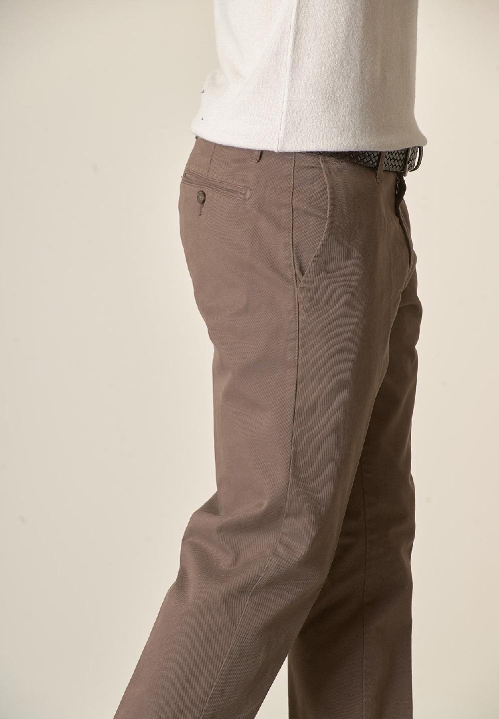 Angelico Pantalone fango tricotina cotone stretch regular fit Qualità