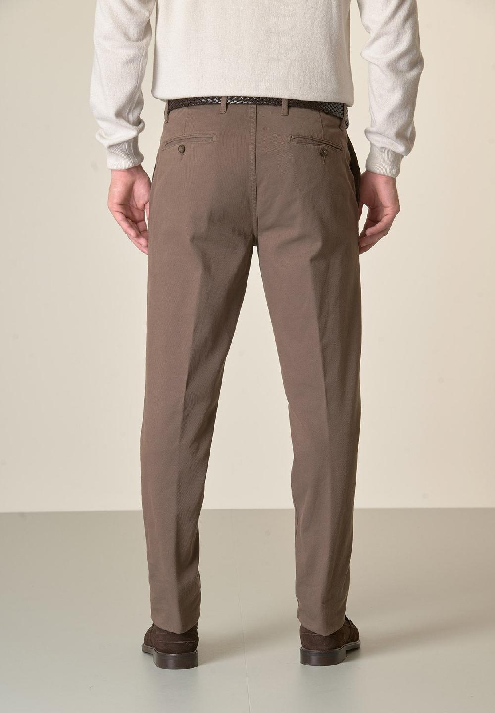 Angelico Pantalone fango tricotina cotone stretch regular fit Qualità