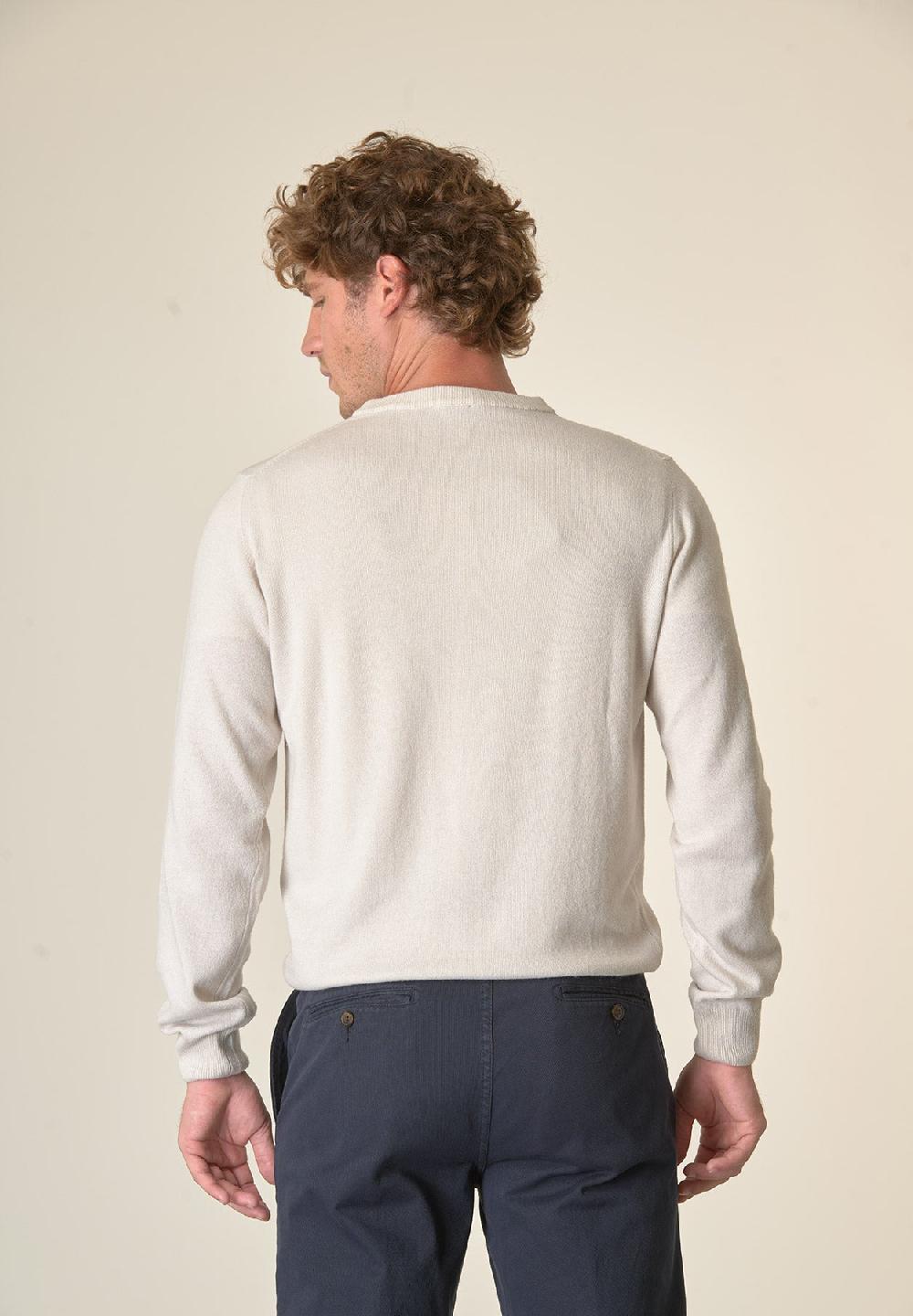 Angelico Girocollo grigio chiaro misto cashmere Spedizione Gratuita