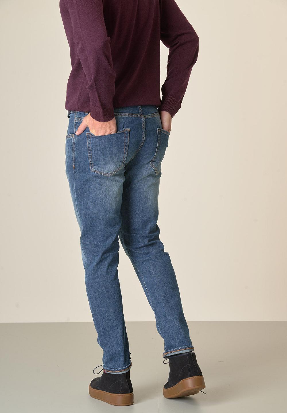 Angelico Jeans lavaggio medio cotone stretch slim fit Pezzi Unici