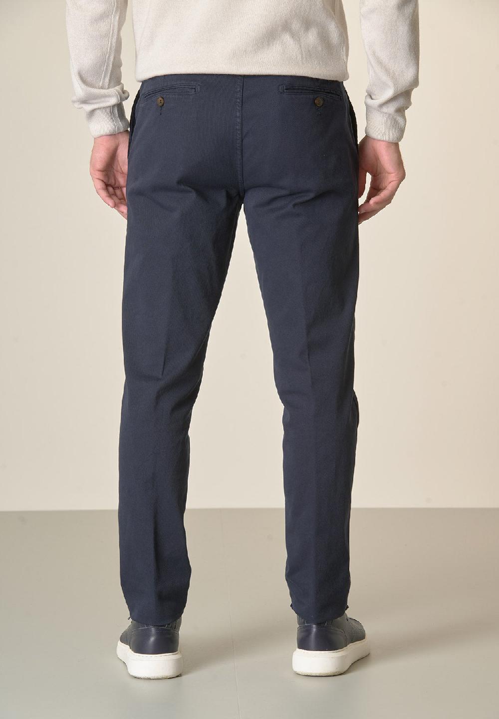 Angelico Pantalone blu tricotina cotone stretch regular fit Qualità Garantita