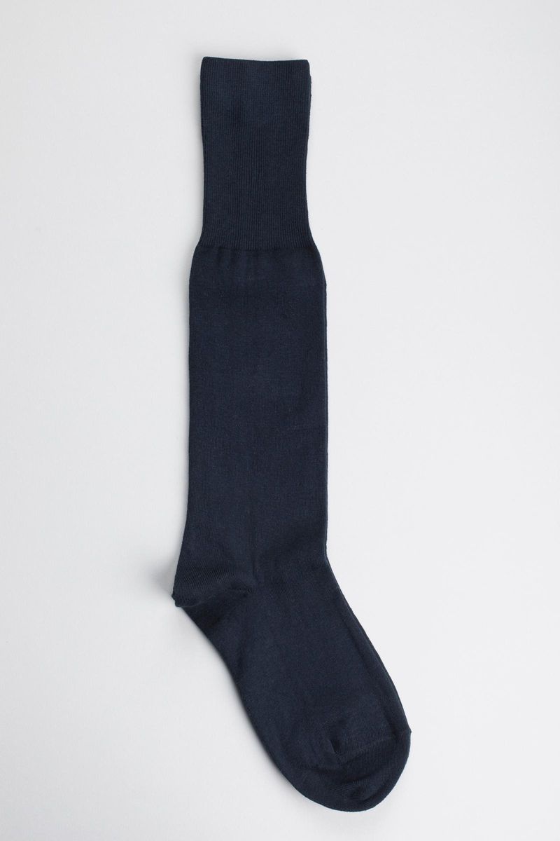 Angelico Calza blu caldo cotone lunga