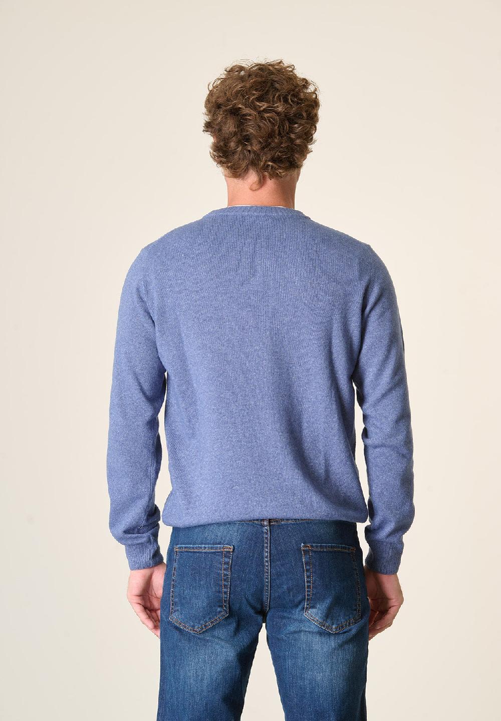 Angelico Girocollo blu denim chiaro misto cashmere Comprane uno, ottenene uno gratis
