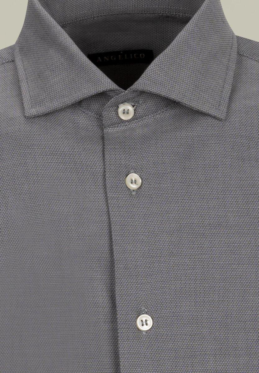Angelico Camicia grigio scuro armatura slim Sottocosto