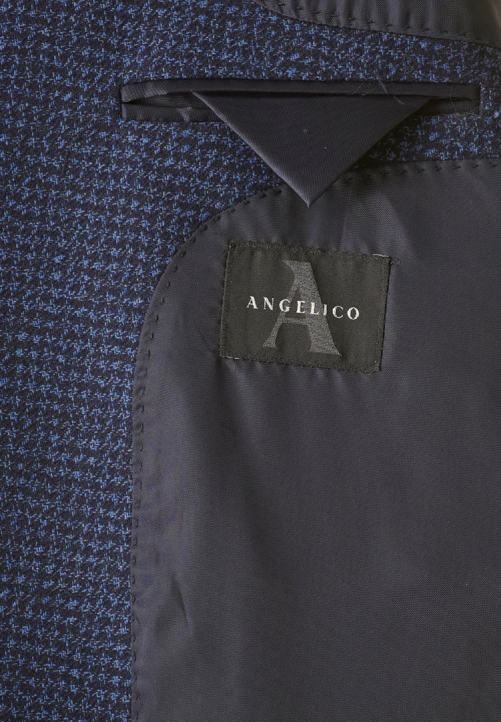 Angelico Giacca blu piedpul comfort fit corto Economico