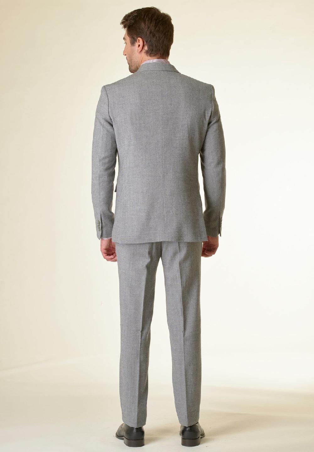 Angelico Abito grigio microdisegno lana stretch custom fit In Linea