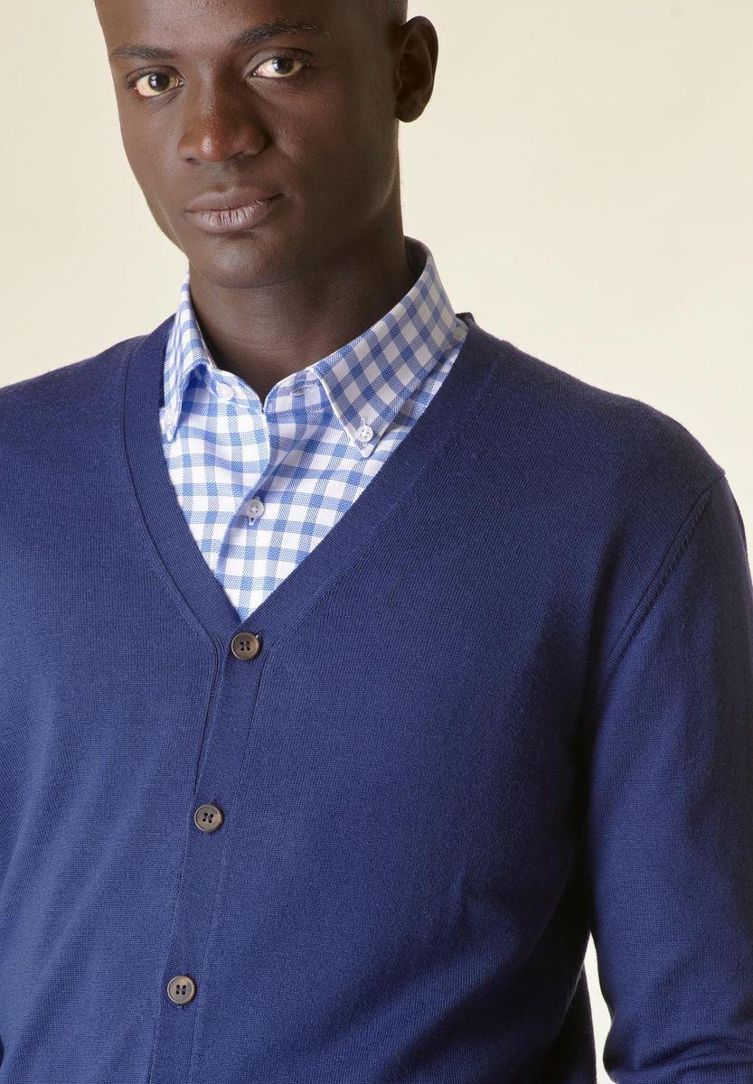 Angelico Cardigan avio bottoni merino Lana Gatto Spedizione Gratuita