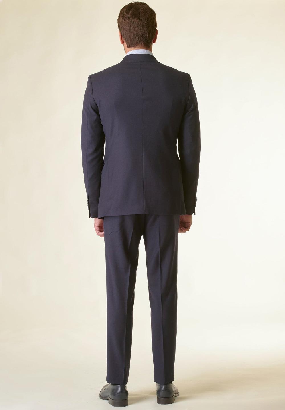 Angelico Abito blu lana stretch custom fit Qualità Garantita