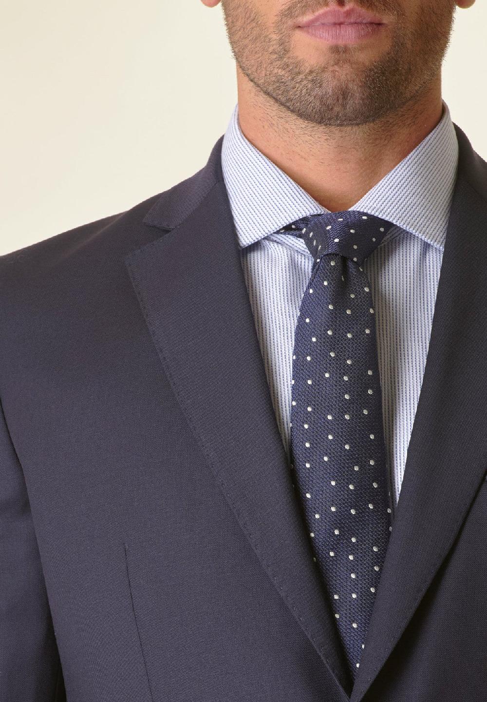 Angelico Abito blu lana stretch custom fit Qualità Garantita