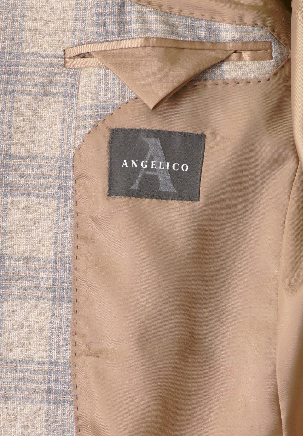 Angelico Giacca Galles naturale-grigio lana-cashmere Custom Fino Al -60%