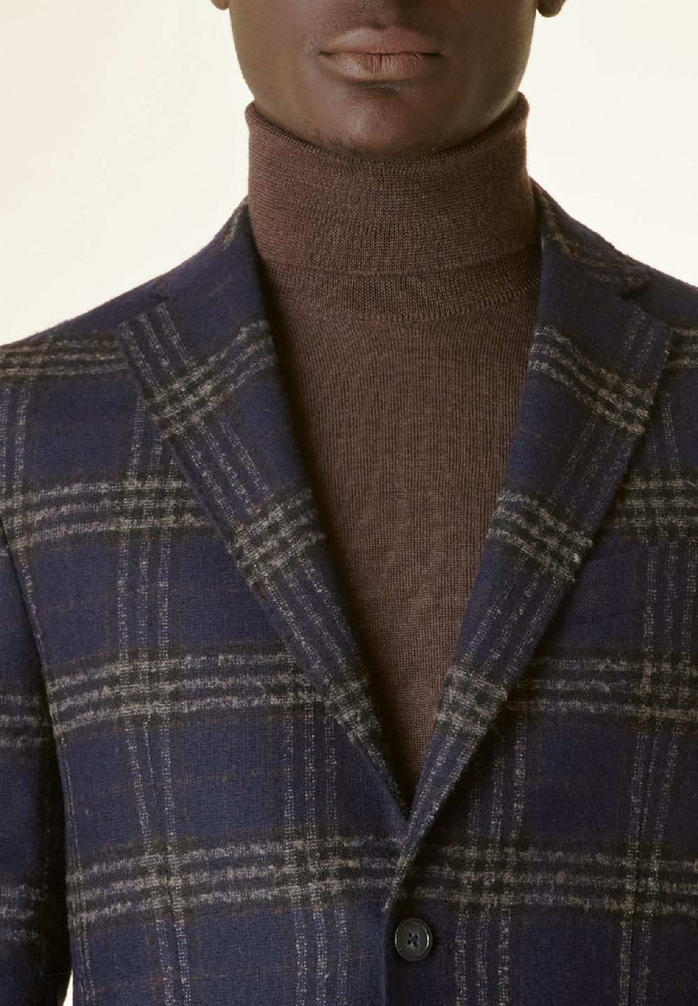 Angelico Giacca blu galles decostruita Shopping Online