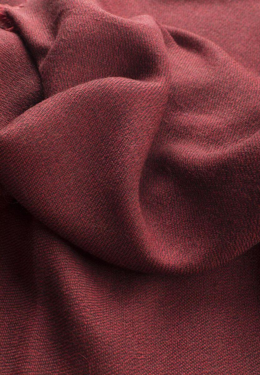 Angelico Sciarpa rosso scuro con frange nere Prezzo Ridotto