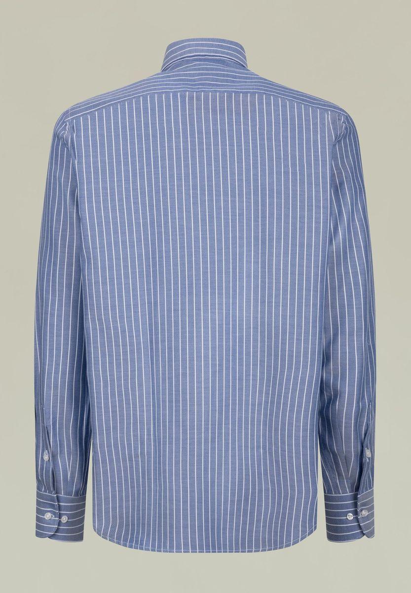 Angelico Camicia blu chiaro gessata bianca BD regular fit Convenienza