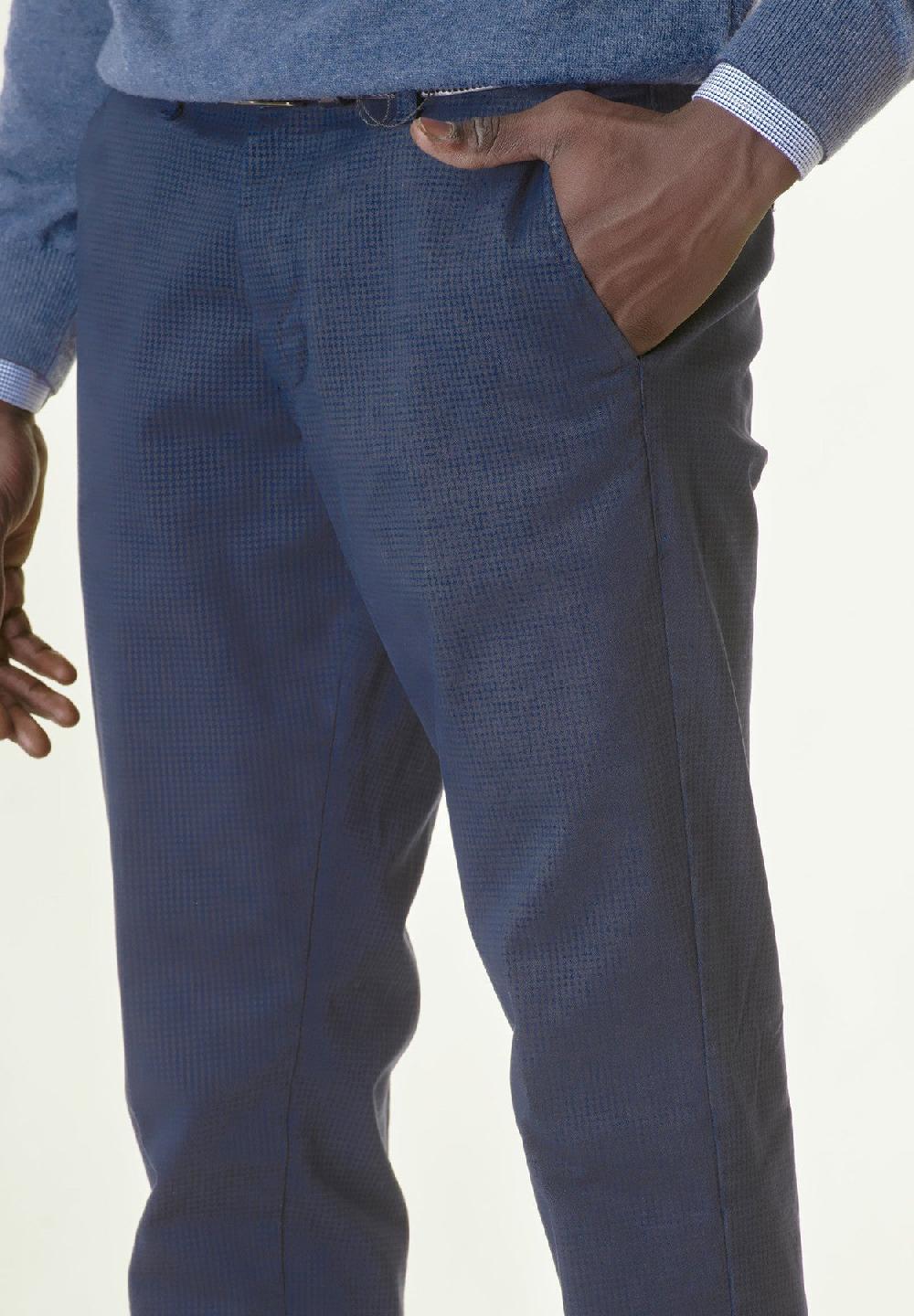 Angelico Pantalone blu piedpul regular In Vendita